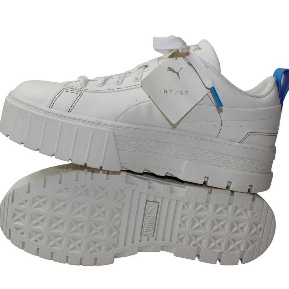 PUMA Infuse Chunky Lugged Platform Off White Sneakers Women's 8.5 NEW!